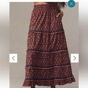 Anthropologie Genevieve Maxi Skirt
